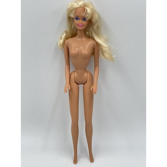 Vintage Barbie Doll Blonde Hair Bangs Twist & Turn Nude for OOAK - Picture 9 of 14